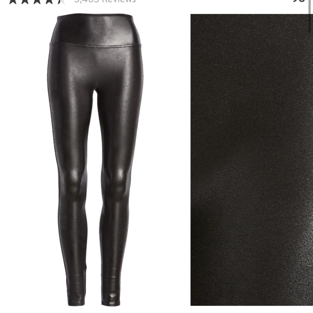 Spanx faux leather leggings.